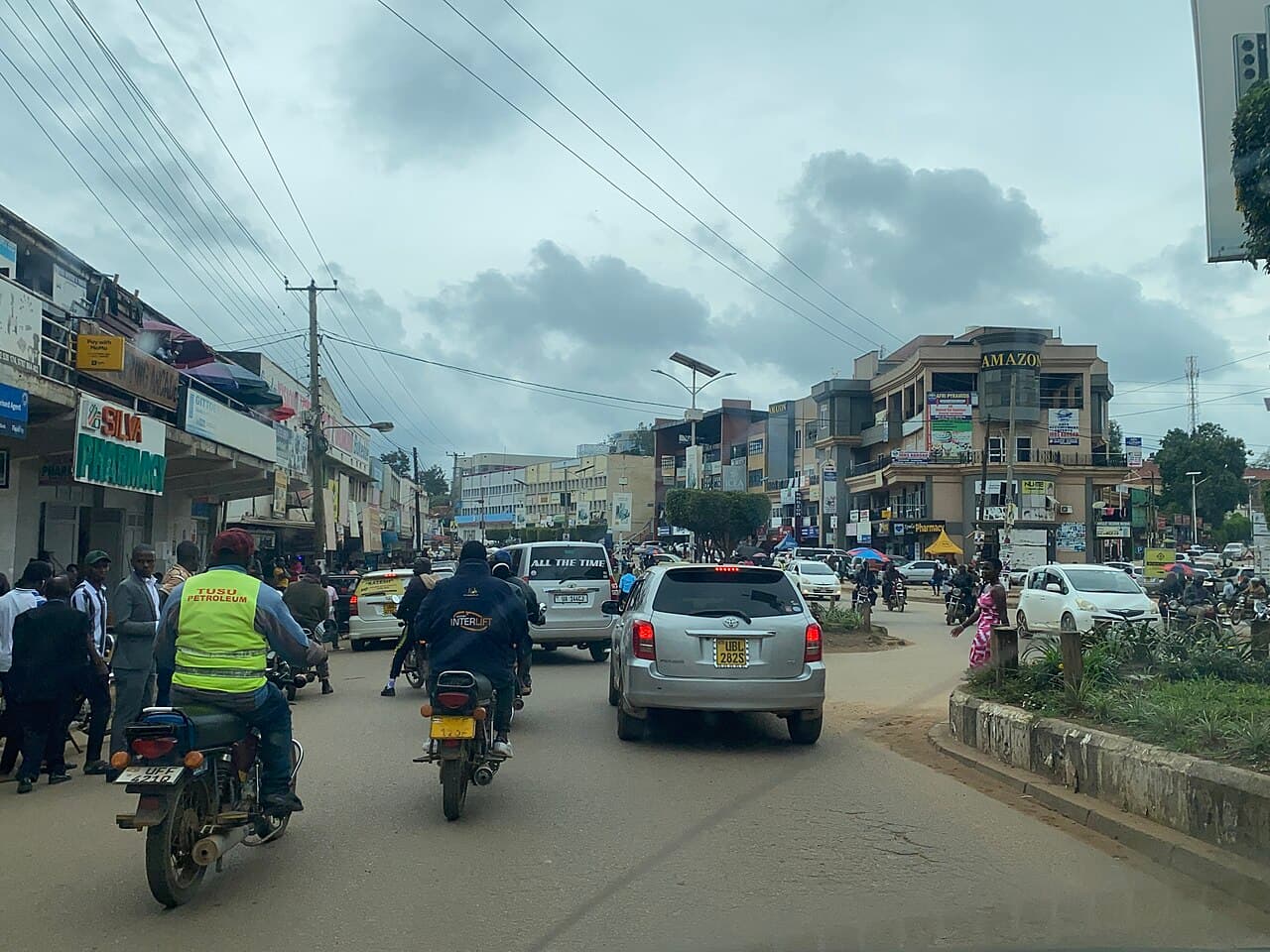 High Street in Mbarara city, the hub town for the Western region.