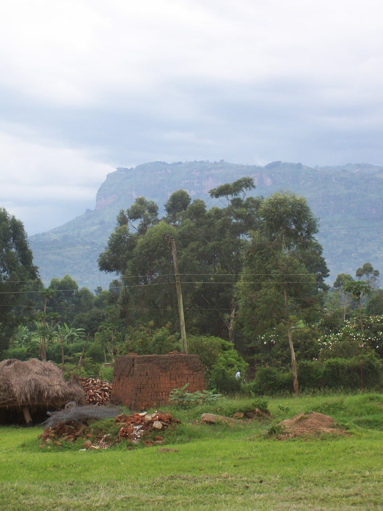 Rural country outside Mbale, typical of the ground covered in the Eastern region.
